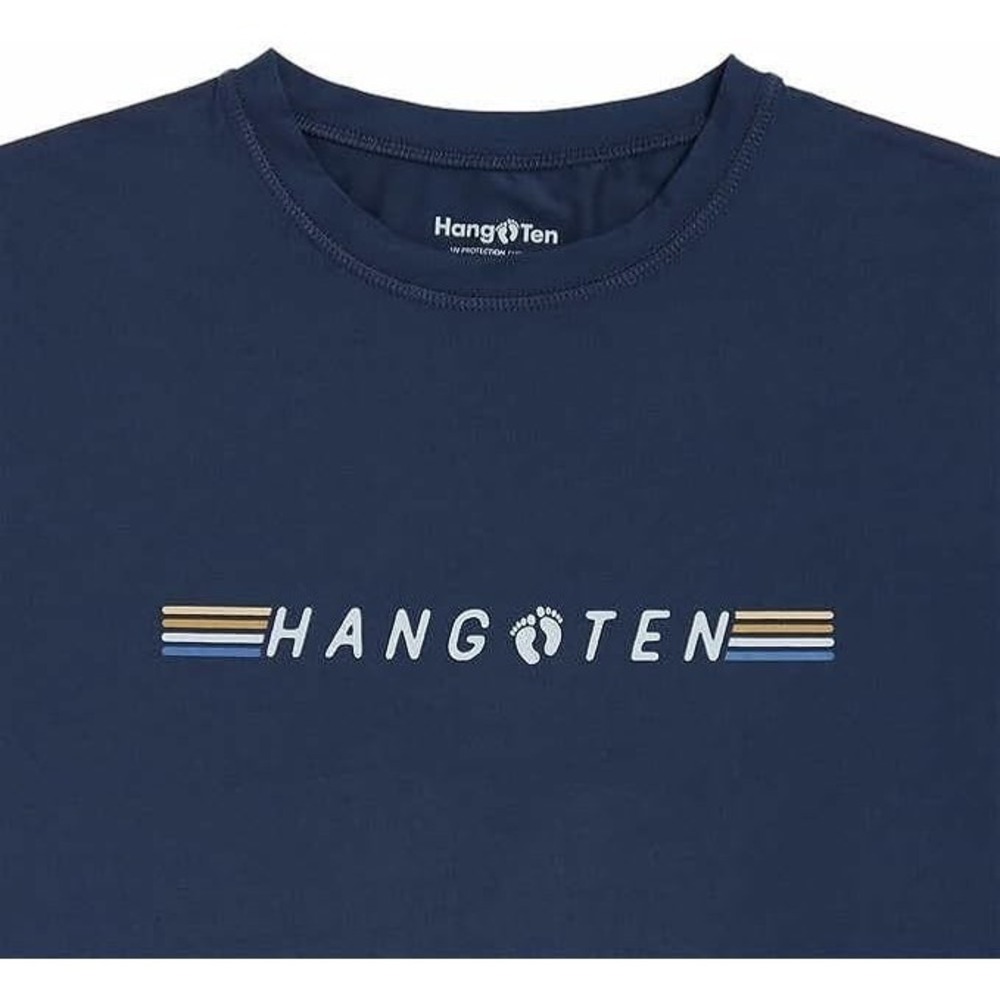 Hang Ten Swim Shirt Rash Guard Men's XL Navy Long Sleeve UPF50 NWT